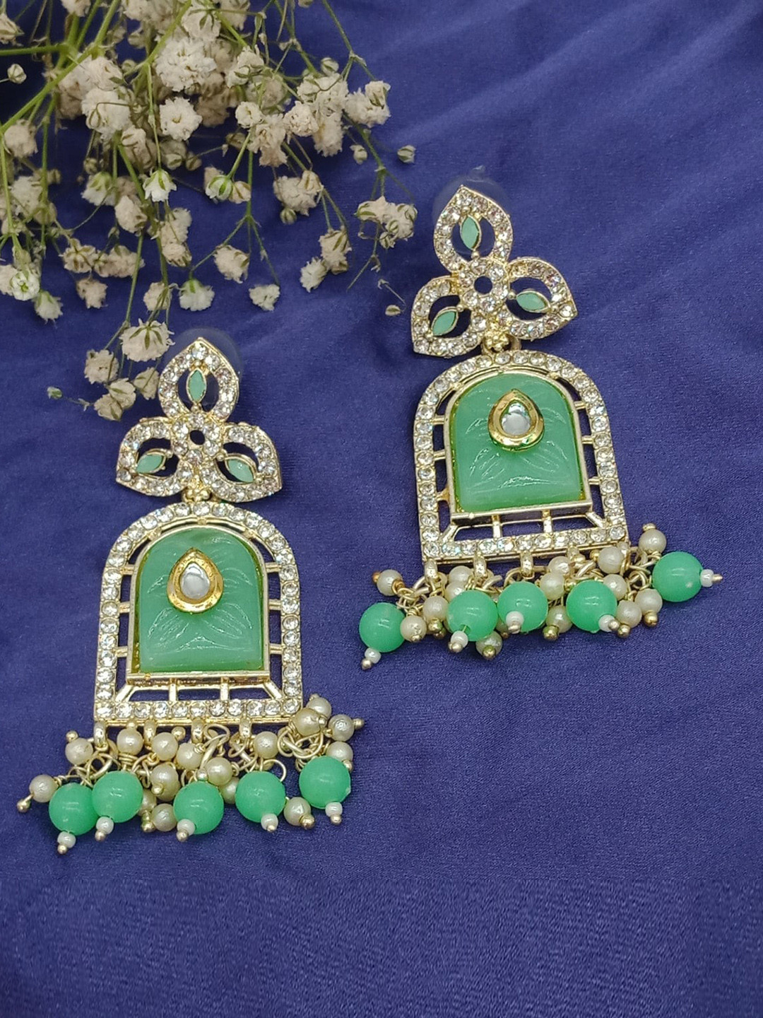 

AASHISH IMITATION Gold-Plated Contemporary Drop Earrings