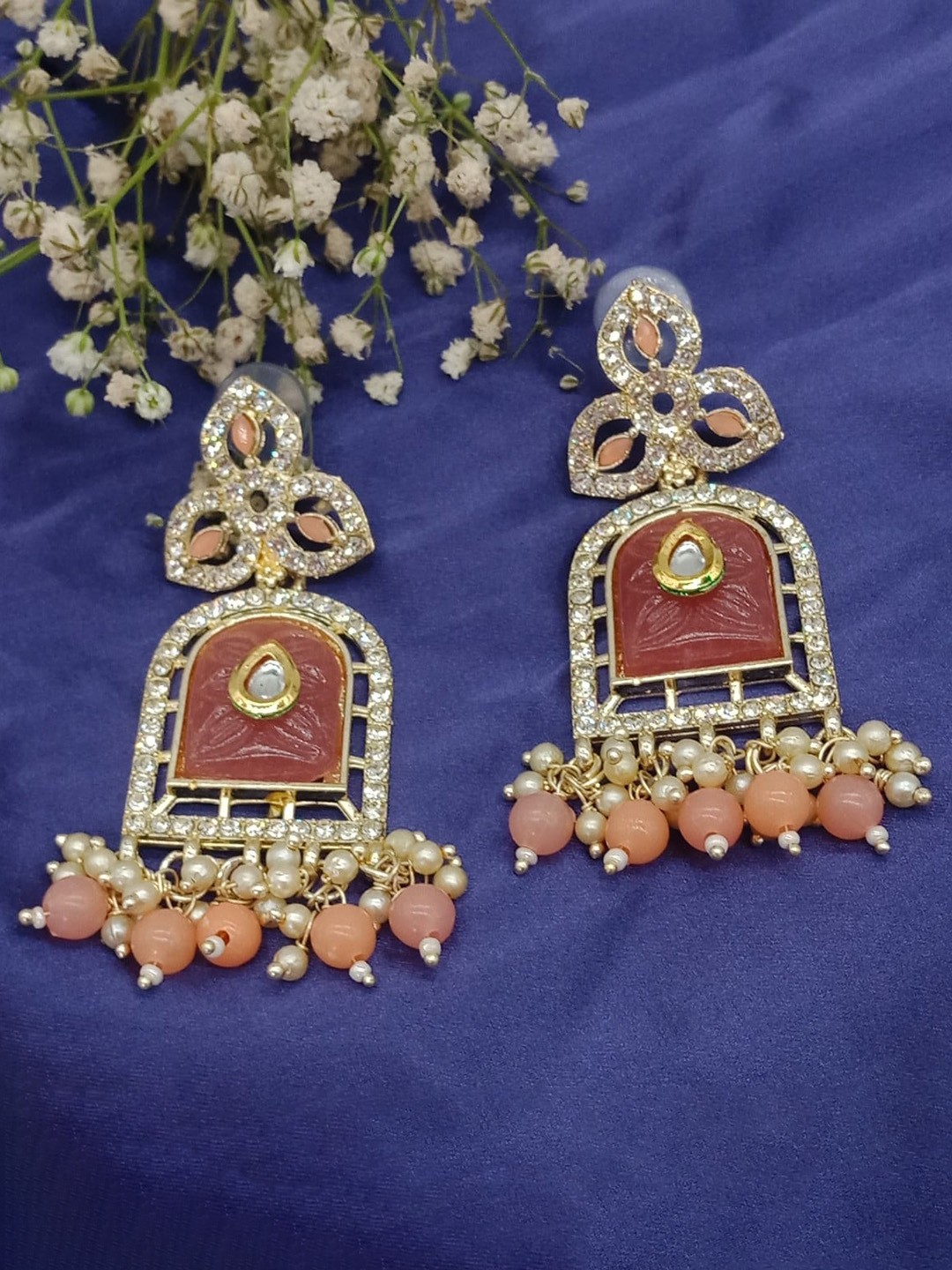 

AASHISH IMITATION Gold-Plated Contemporary Drop Earrings