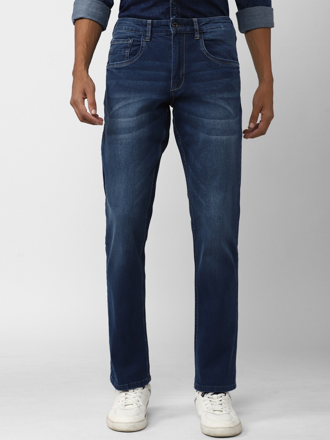 

VAN HEUSEN DENIM LABS Men Light Fade Clean Look Stretchable Jeans, Blue
