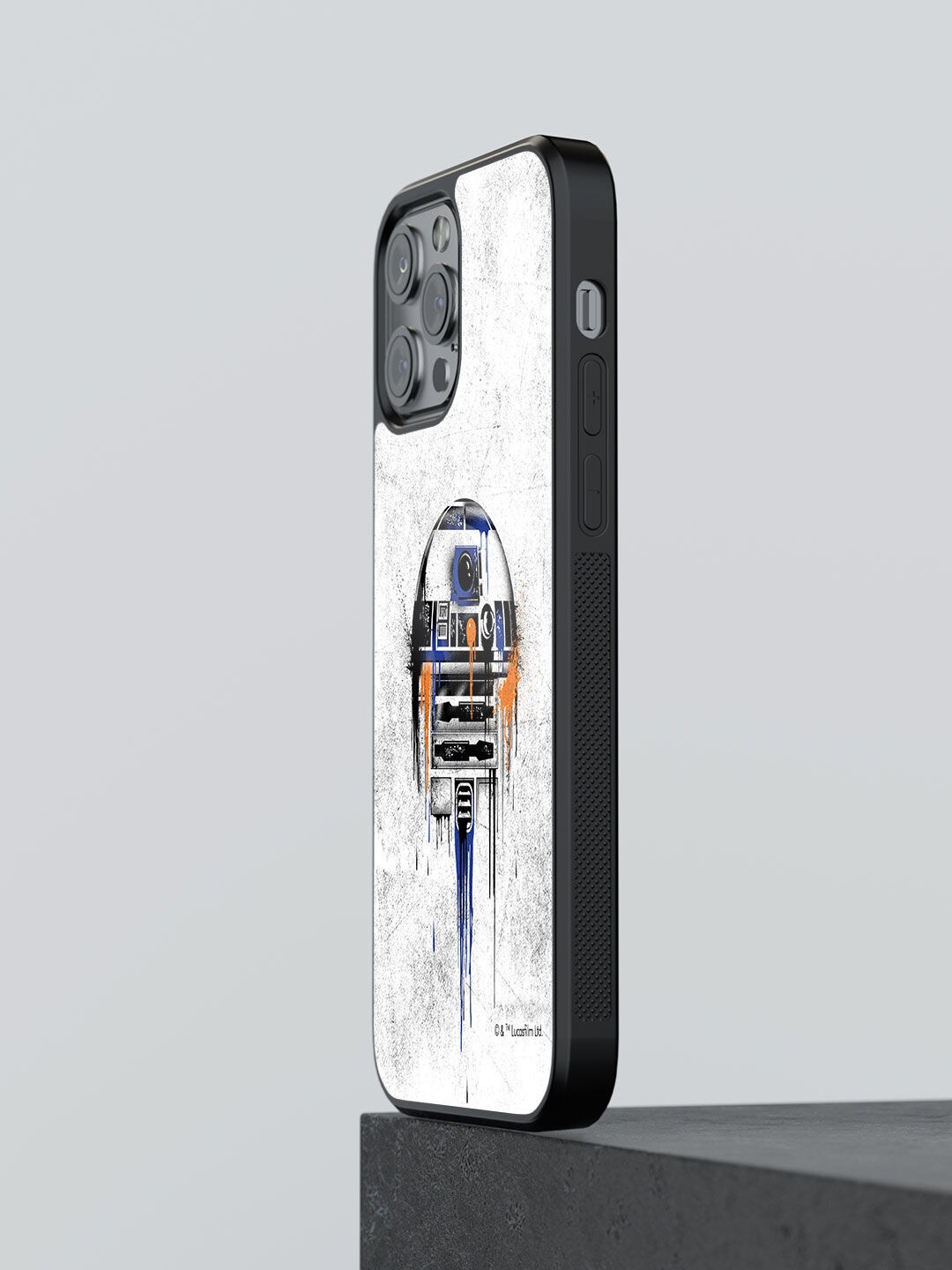 

macmerise Astro Droid Printed iPhone 12 Pro Glass Phone Back Cover, White