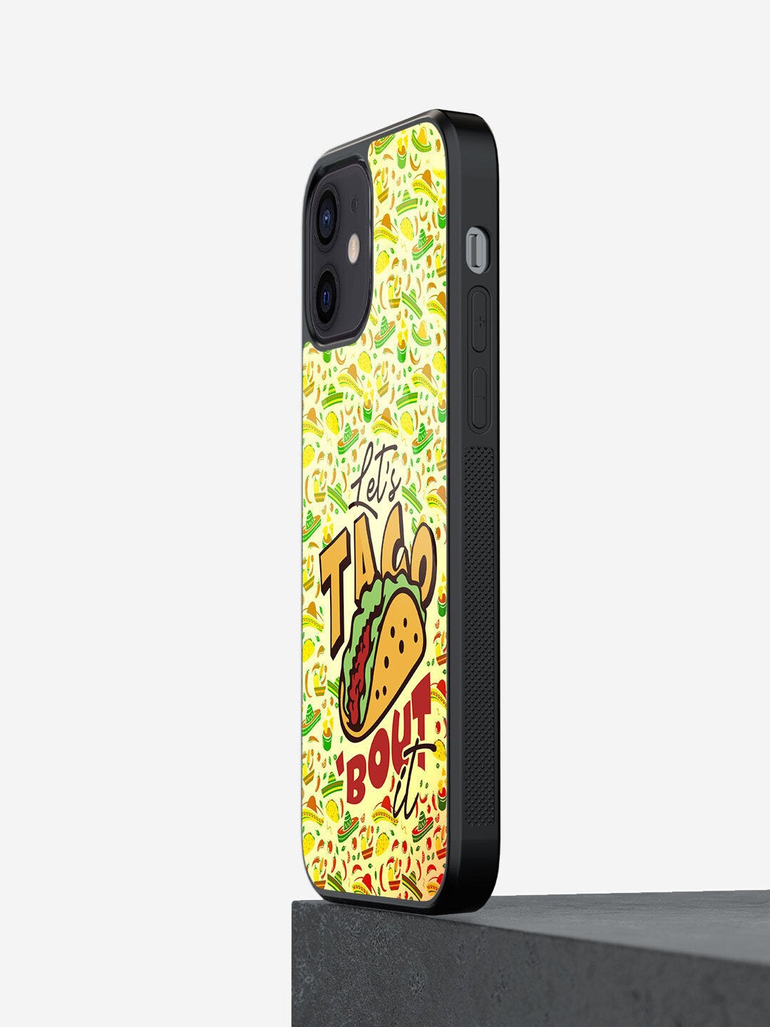 

macmerise Lets Taco Bout It Printed iPhone 12 Mini Glass Phone Back Cover, Green