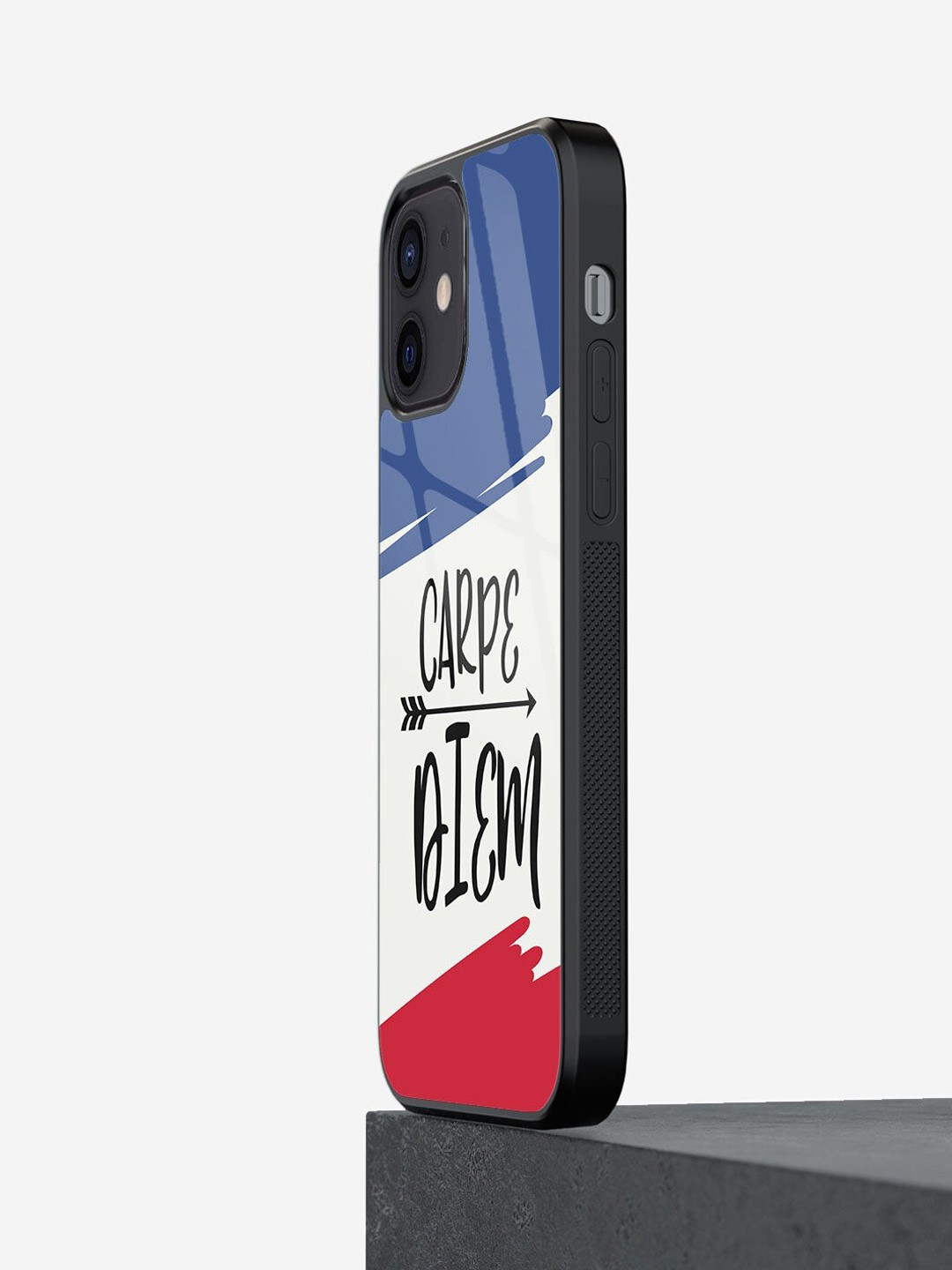 

macmerise Carpe Diem Design iPhone 12 Mini Glass Case, Blue