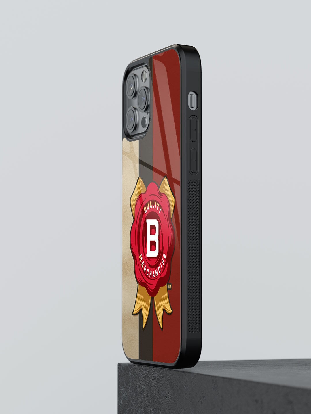 

macmerise Jim Beam Grunge Design iPhone 12 Pro Glass Case, Maroon