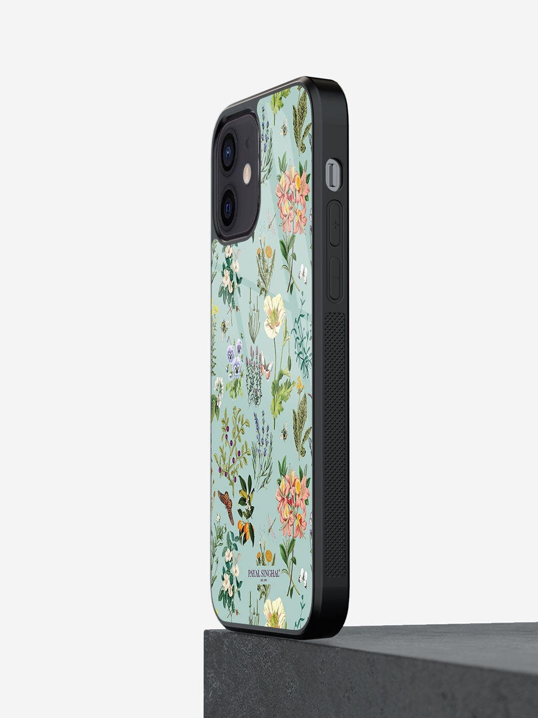

macmerise Payal Singhal Titli Design iPhone 12 Mini Glass Case, Blue