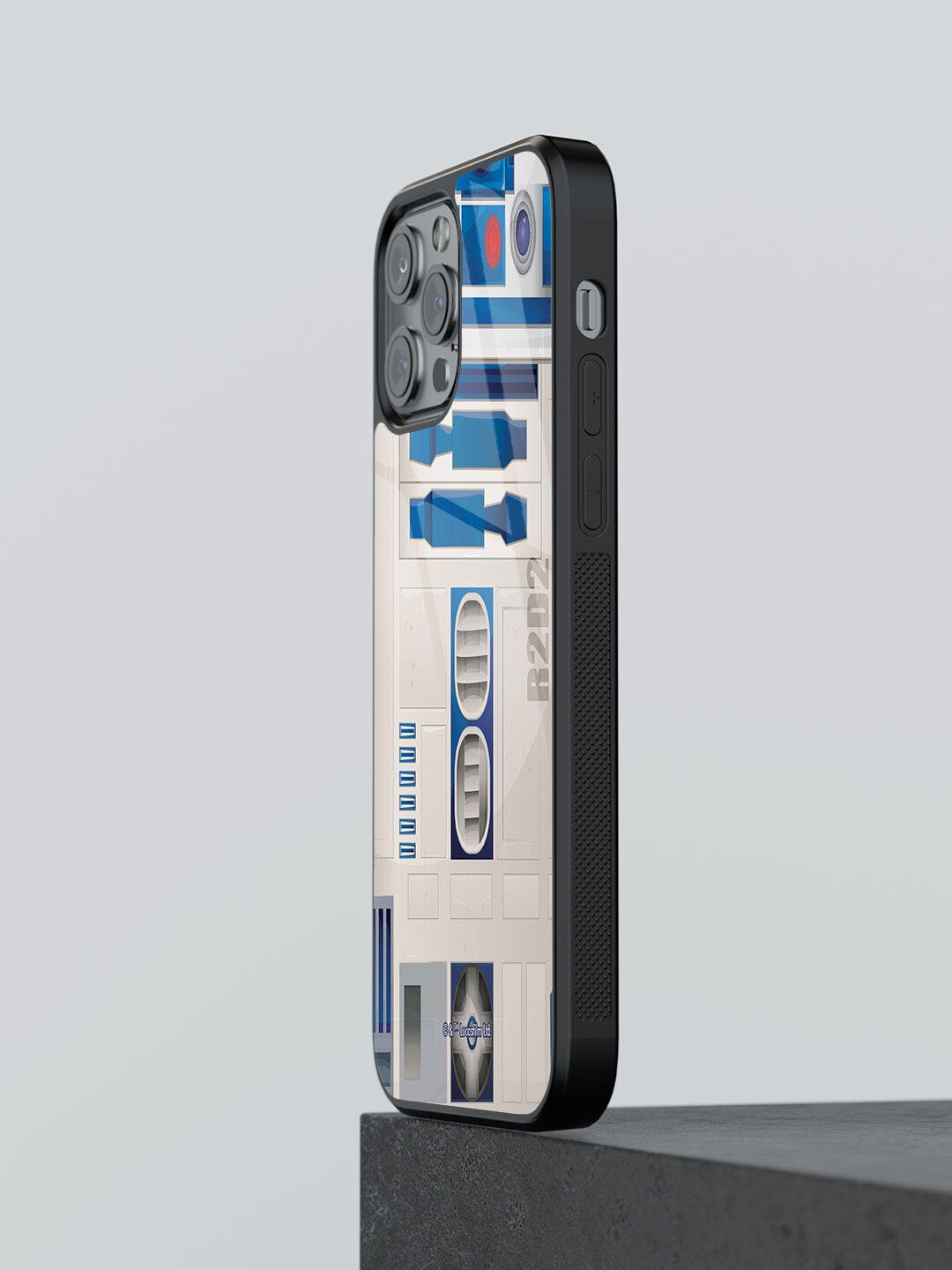 

macmerise Attire R2D2 Design iPhone 12 Pro Glass Phone Back Cover, Grey