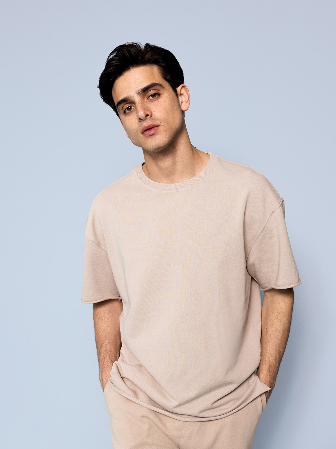 

DeFacto Round Neck Pure Cotton T-shirt, Beige