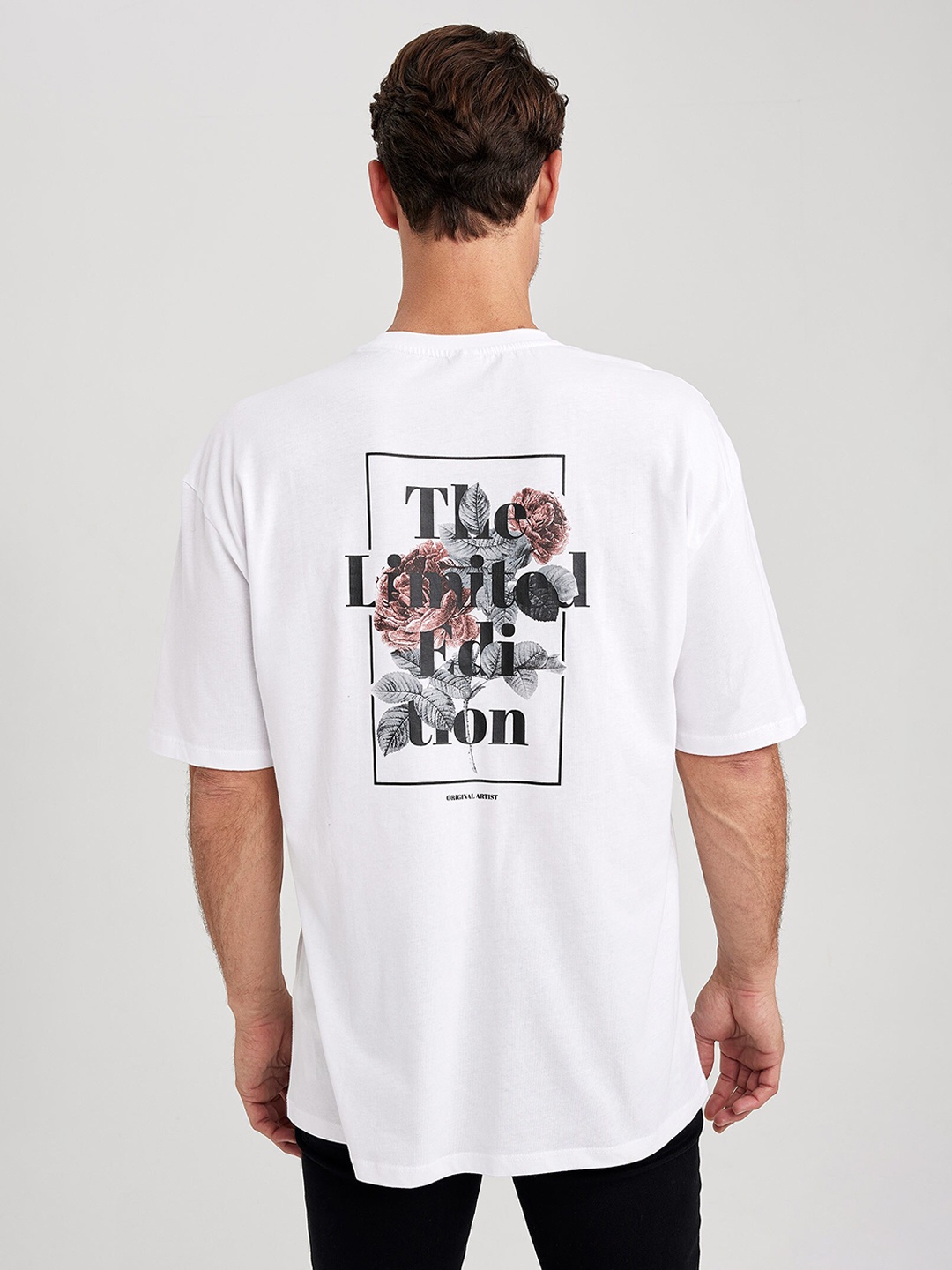 

DeFacto Typography Printed Cotton T-shirt, White