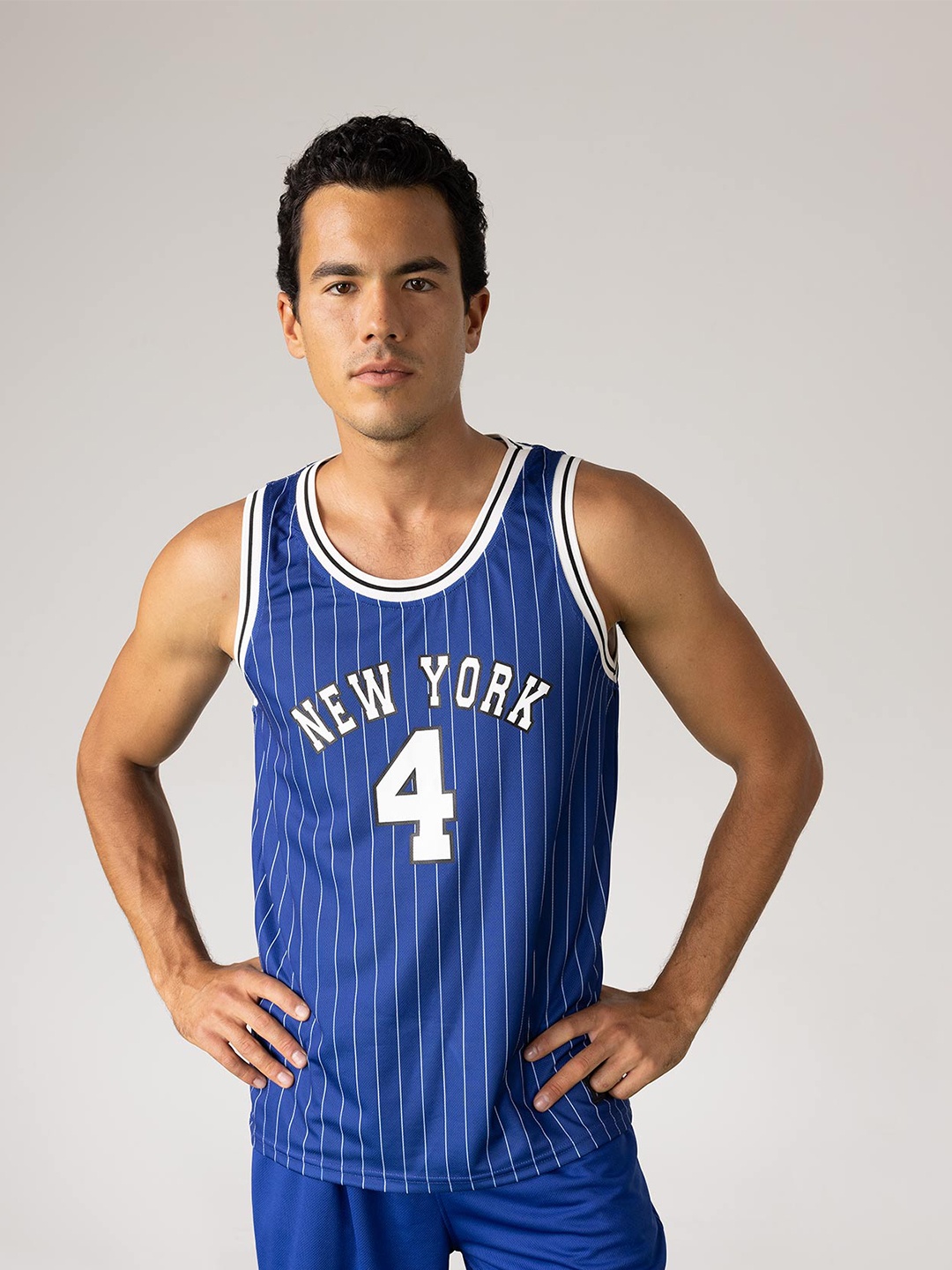 

DeFacto Typography Printed Sleeveless T-shirt, Blue