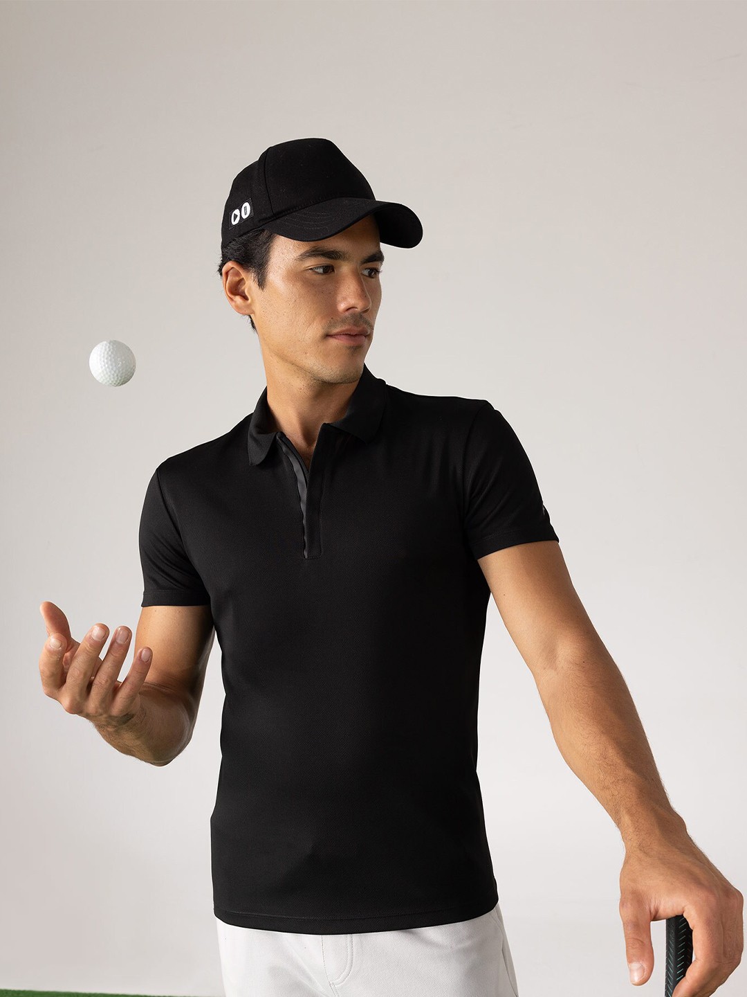 

DeFacto Polo Collar Casual T-shirt, Black