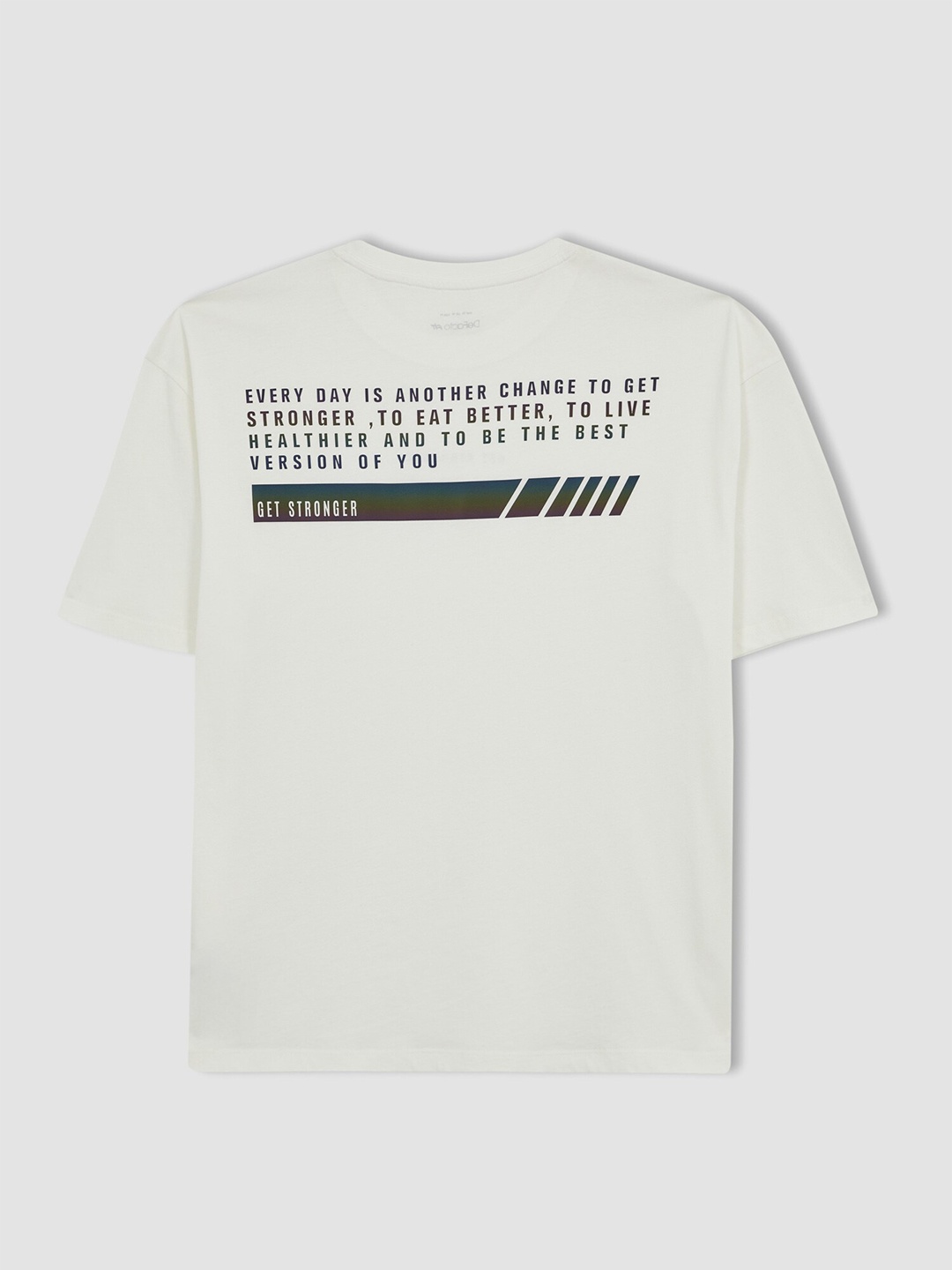 

DeFacto Typography Round Neck Pure Cotton T-shirt, White