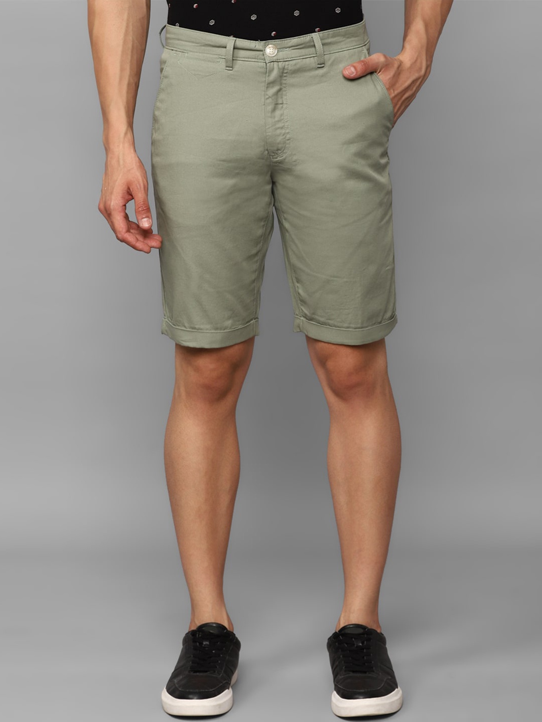 

Allen Solly Men Slim Fit Pure Cotton Shorts, Olive