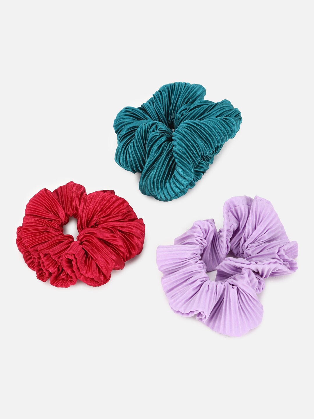 

FOREVER 21 Women Red & Blue Set of 3 Ponytail Holders