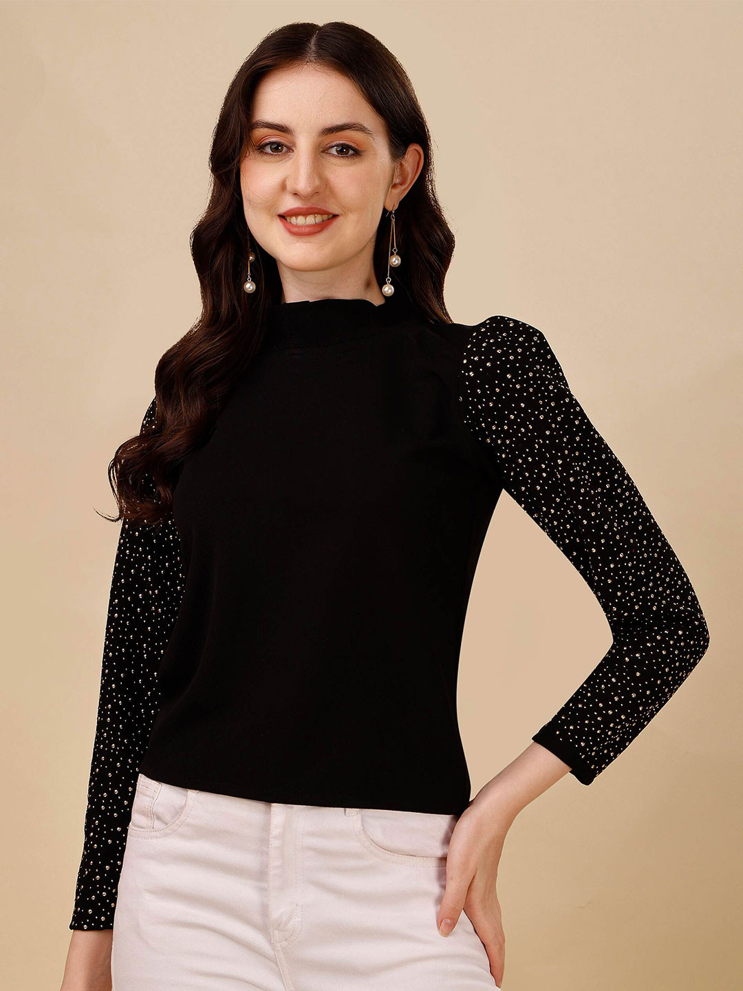 

DL Fashion Black Crepe Top