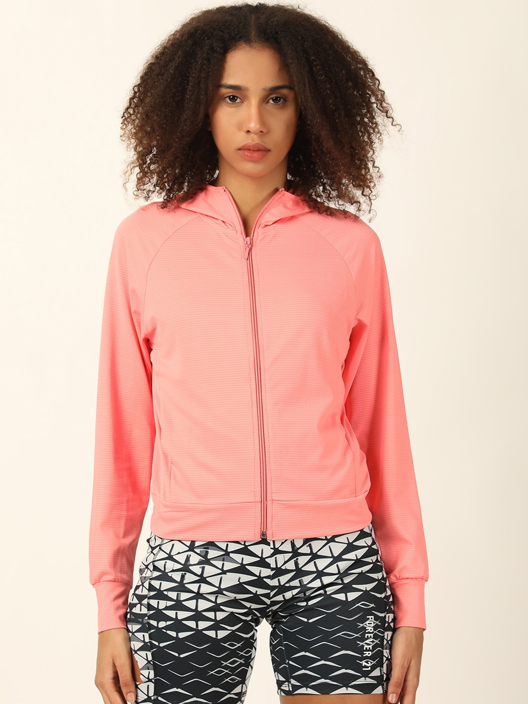 

FOREVER 21 Women Pink Crop Tailored Jacket