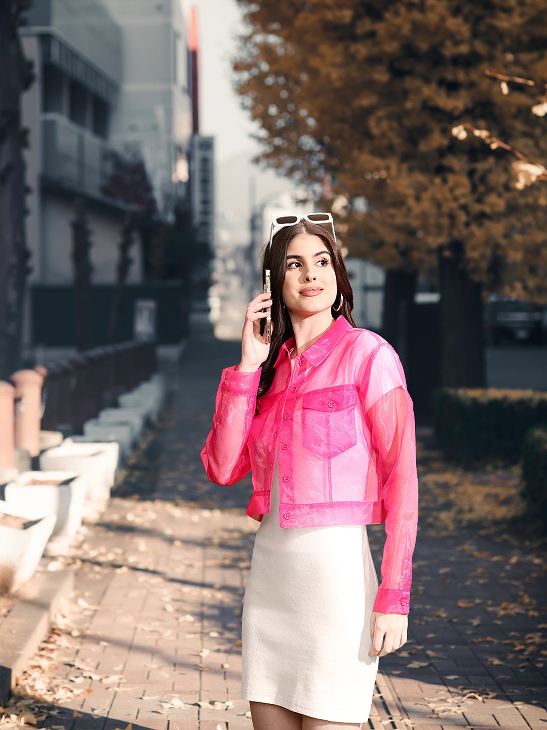 

FOREVER 21 Pink Spread Collar Tailored Jacket