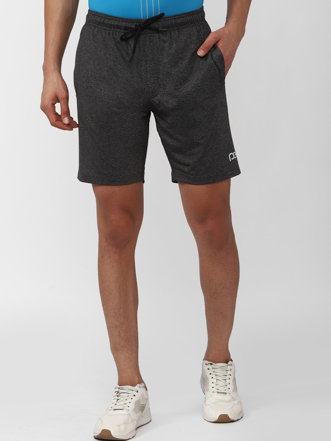 

Peter England Casuals Men Mid Rise Sports Shorts, Charcoal