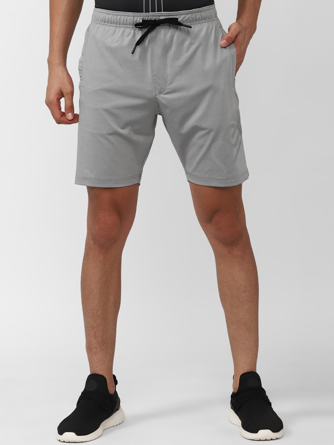 

Peter England Casuals Men Mid Rise Sports Shorts, Grey