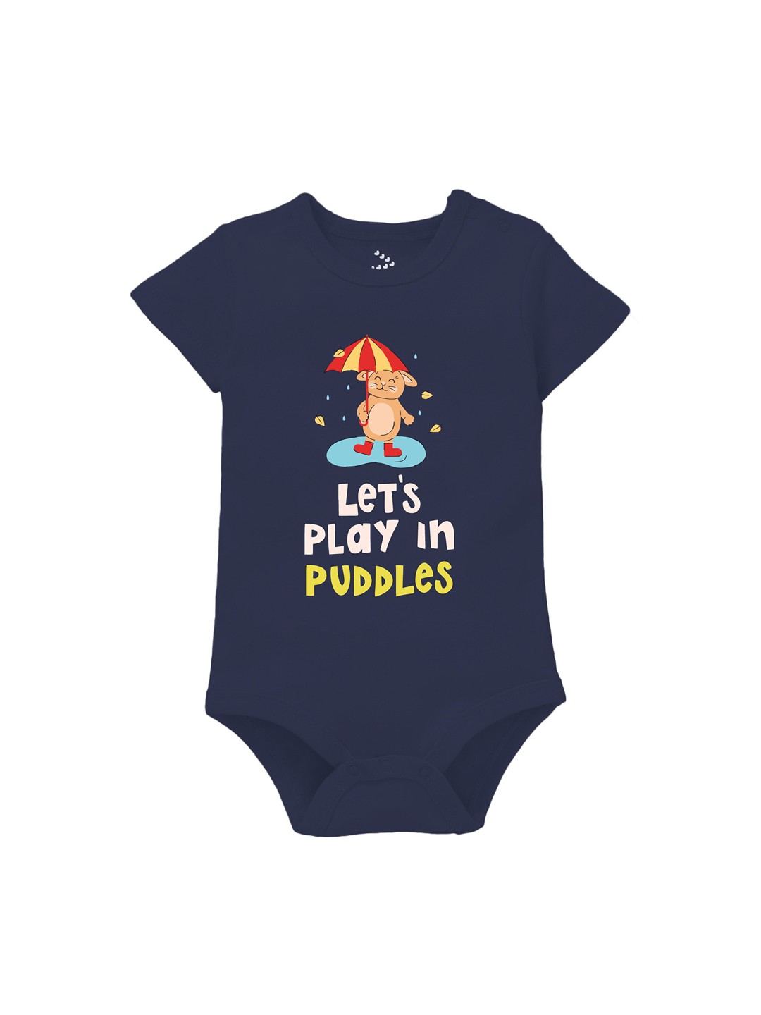 

Zeezeezoo Infant Printed Pure Cotton Bodysuit, Navy blue