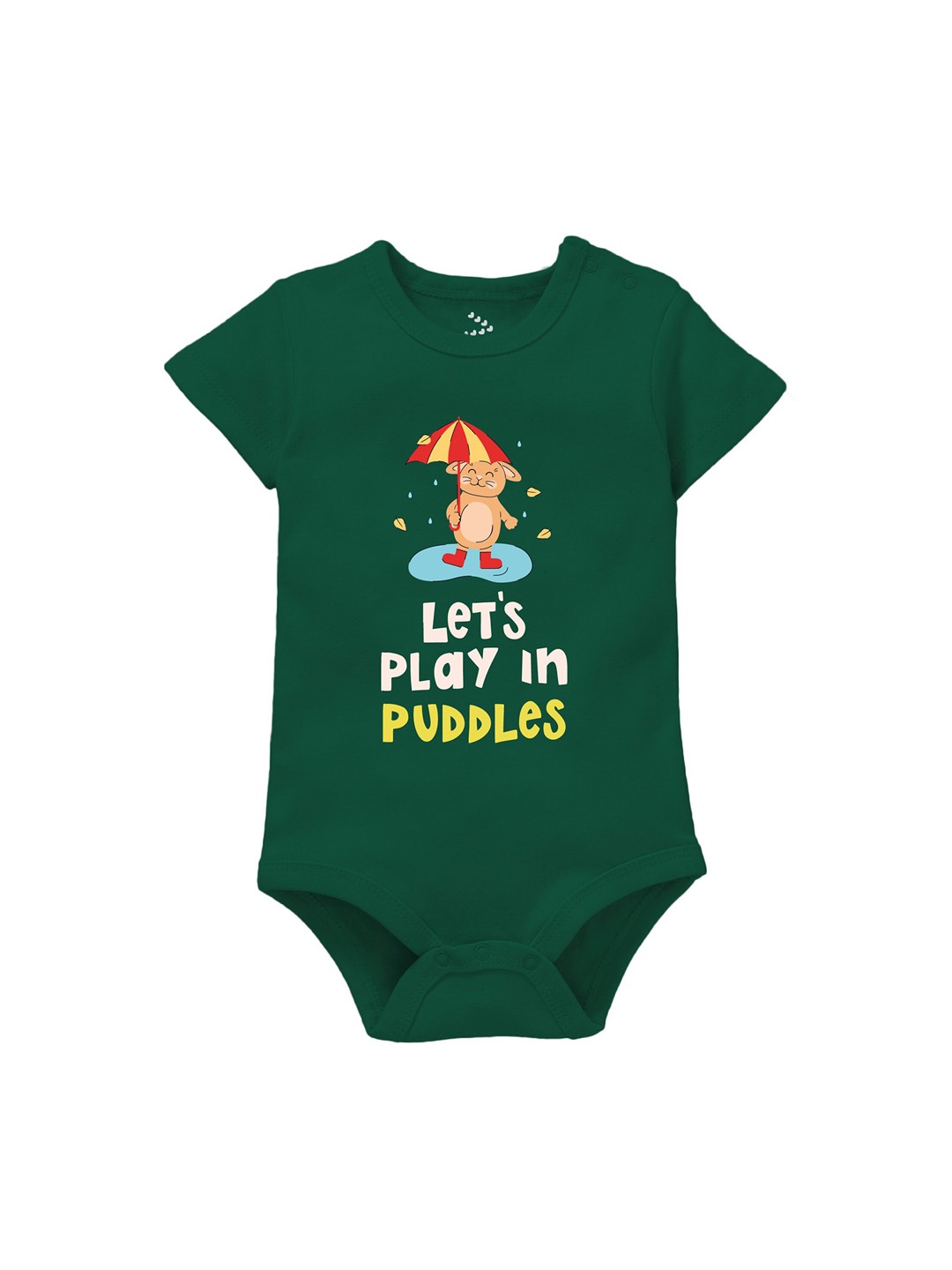 

Zeezeezoo Infant Printed Pure Cotton Bodysuit, Green