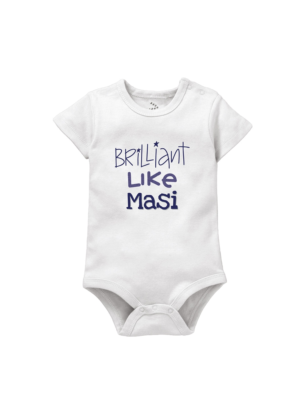 

Zeezeezoo Infants Maasi Printed Pure Cotton Bodysuit, White