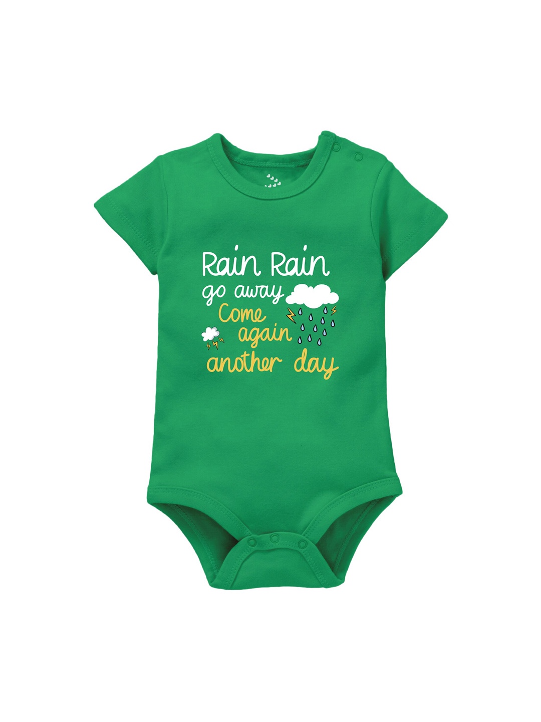 

Zeezeezoo Infant Typography Printed Pure-Cotton Bodysuit, Green