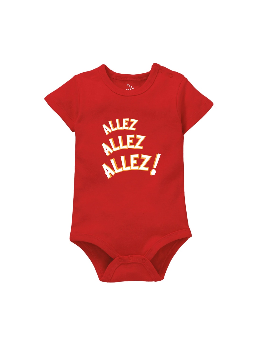 

Zeezeezoo Infants Football Printed Pure Cotton Bodysuit, Red