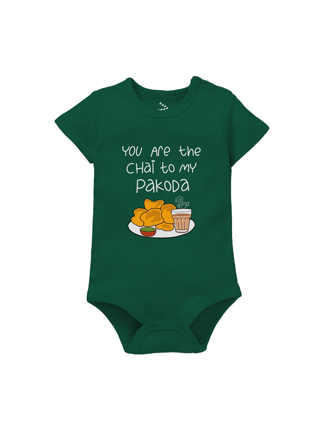 

Zeezeezoo Infant Printed Pure Cotton Bodysuit, Green