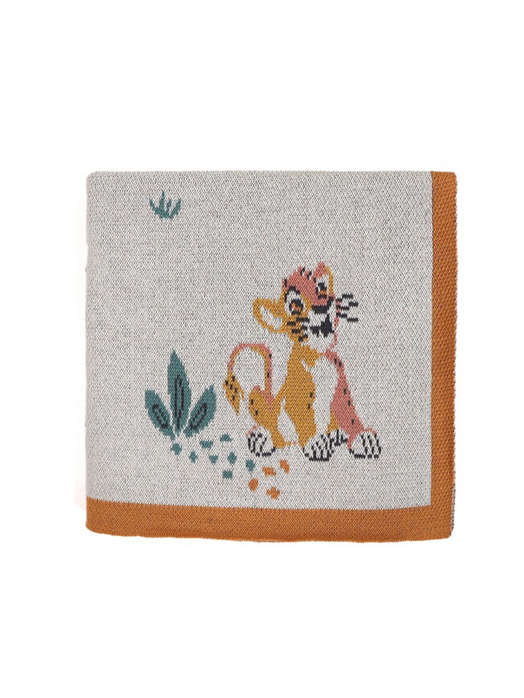 

Pluchi Grey & Orange The Lion King Printed AC Room 350 GSM Single Bed Blanket