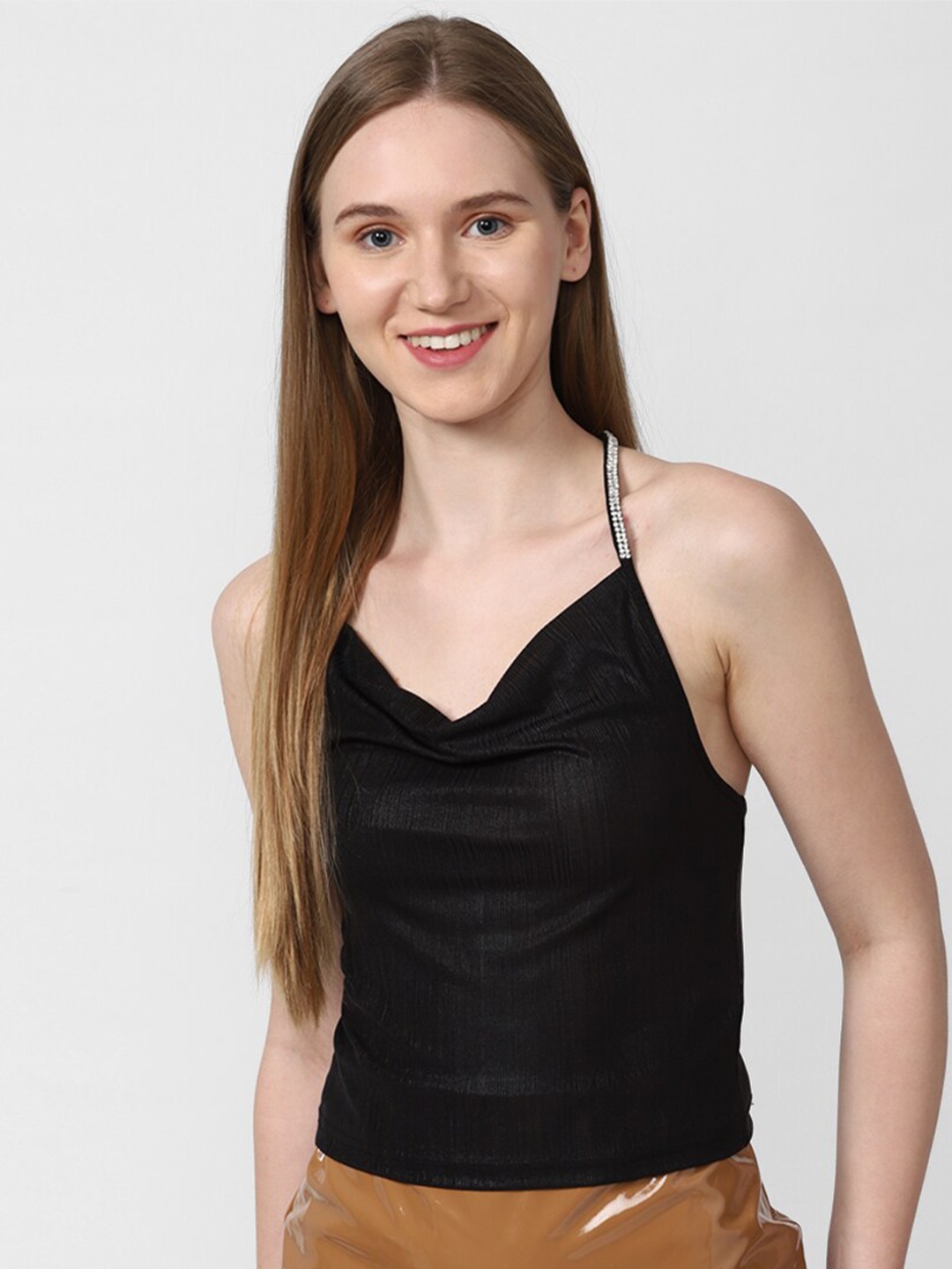 

FOREVER 21 Black Halter Neck Top