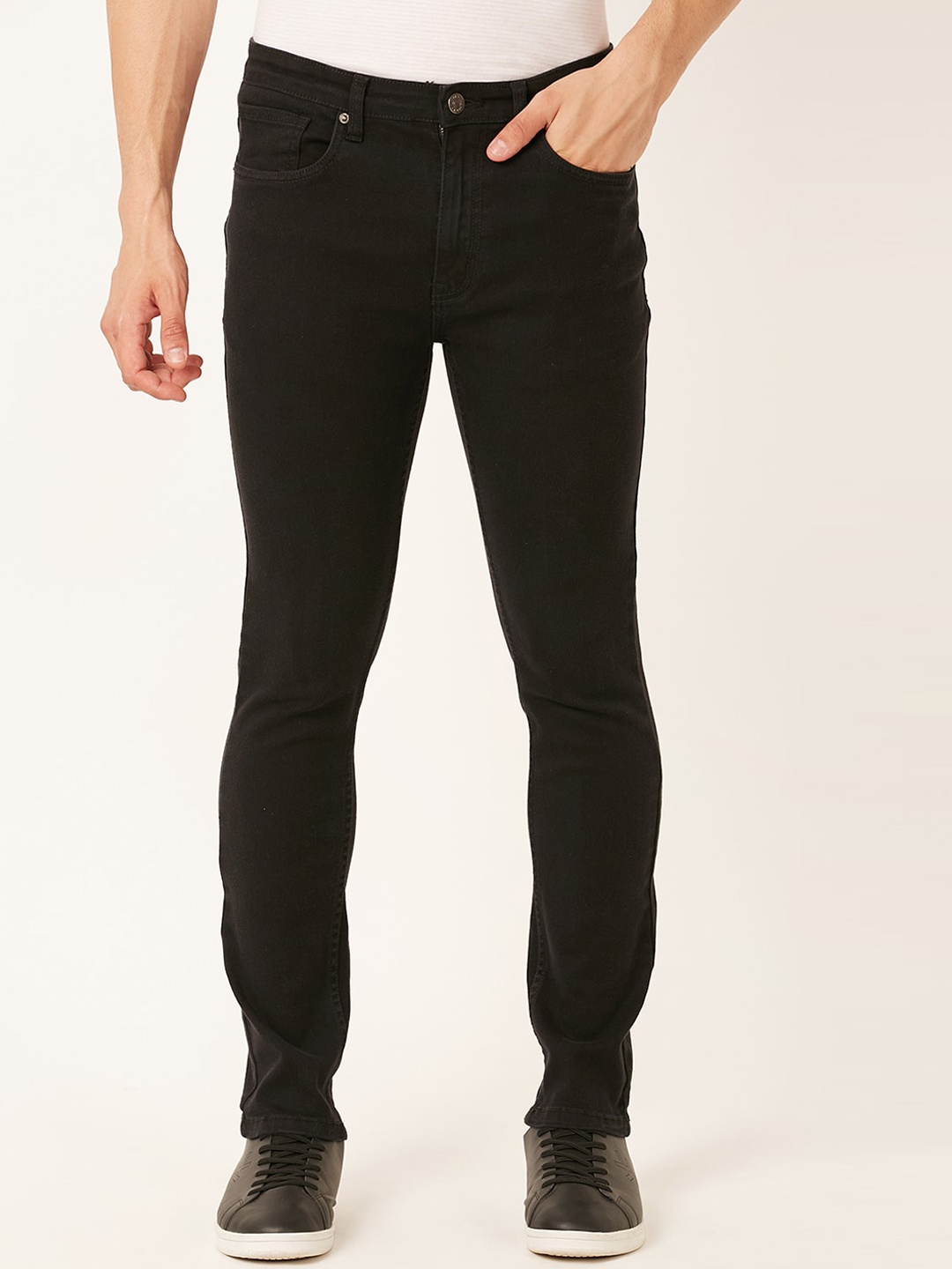 

FOREVER 21 Men Black Mid-Rise Clean Look Jeans