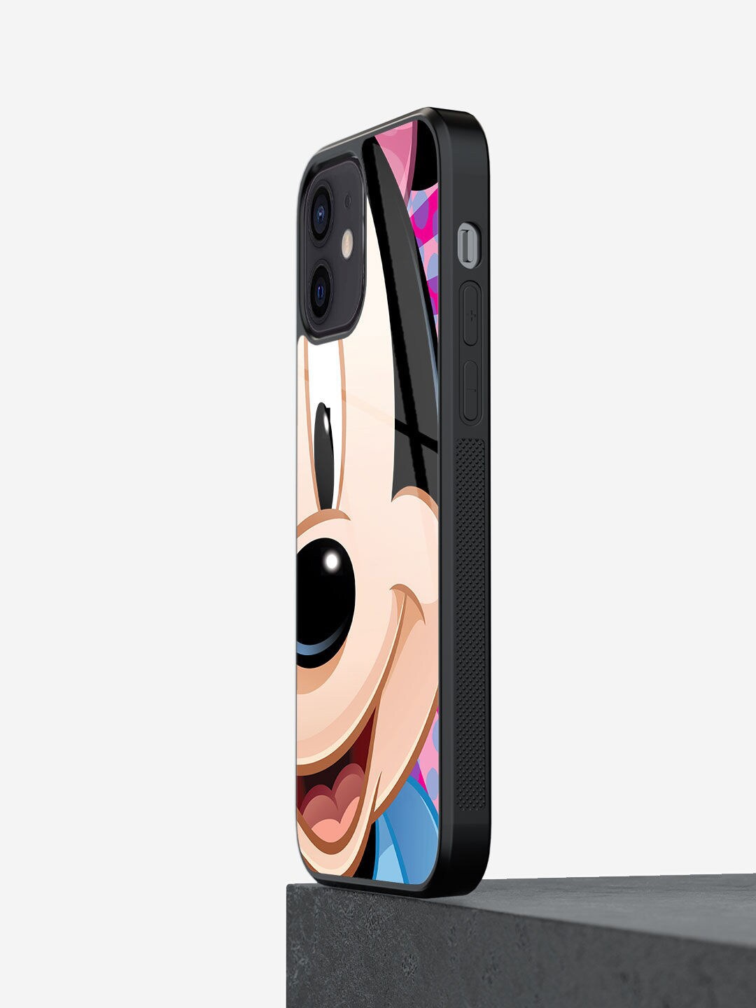 

macmerise Zoom Up Minnie Design iPhone 12 Mini Glass Case, Nude