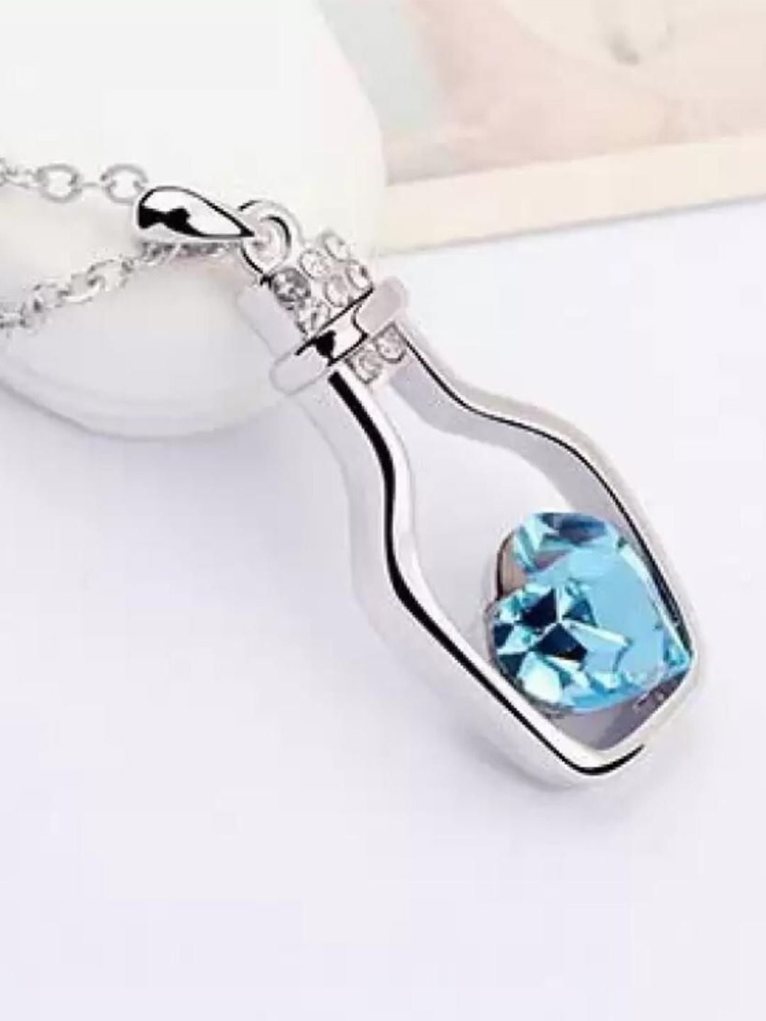 MYKI Silver-Plated Bottle of love Chain