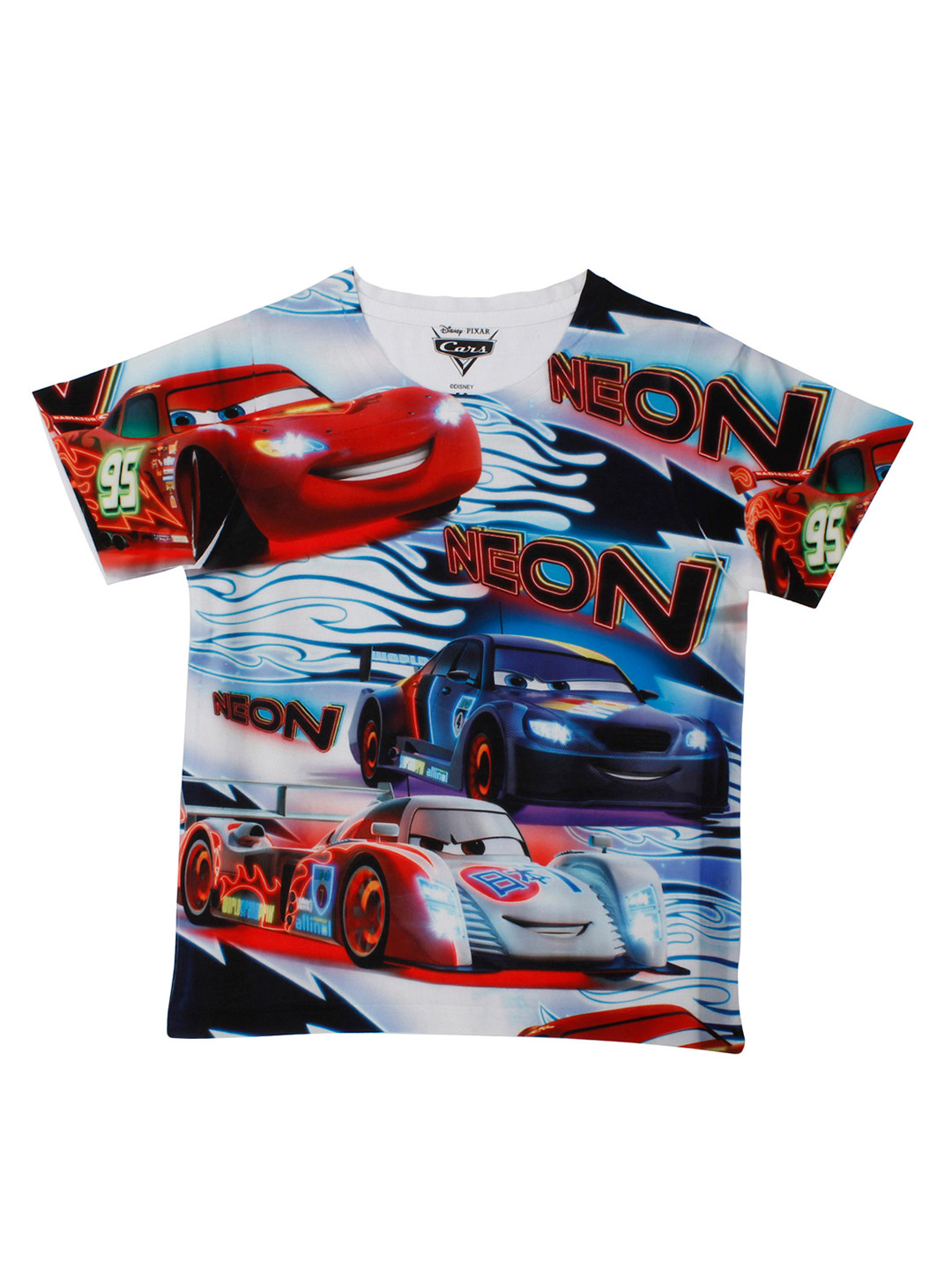 

Disney by Wear Your Mind Boys White Printed Round Neck T-Shirt