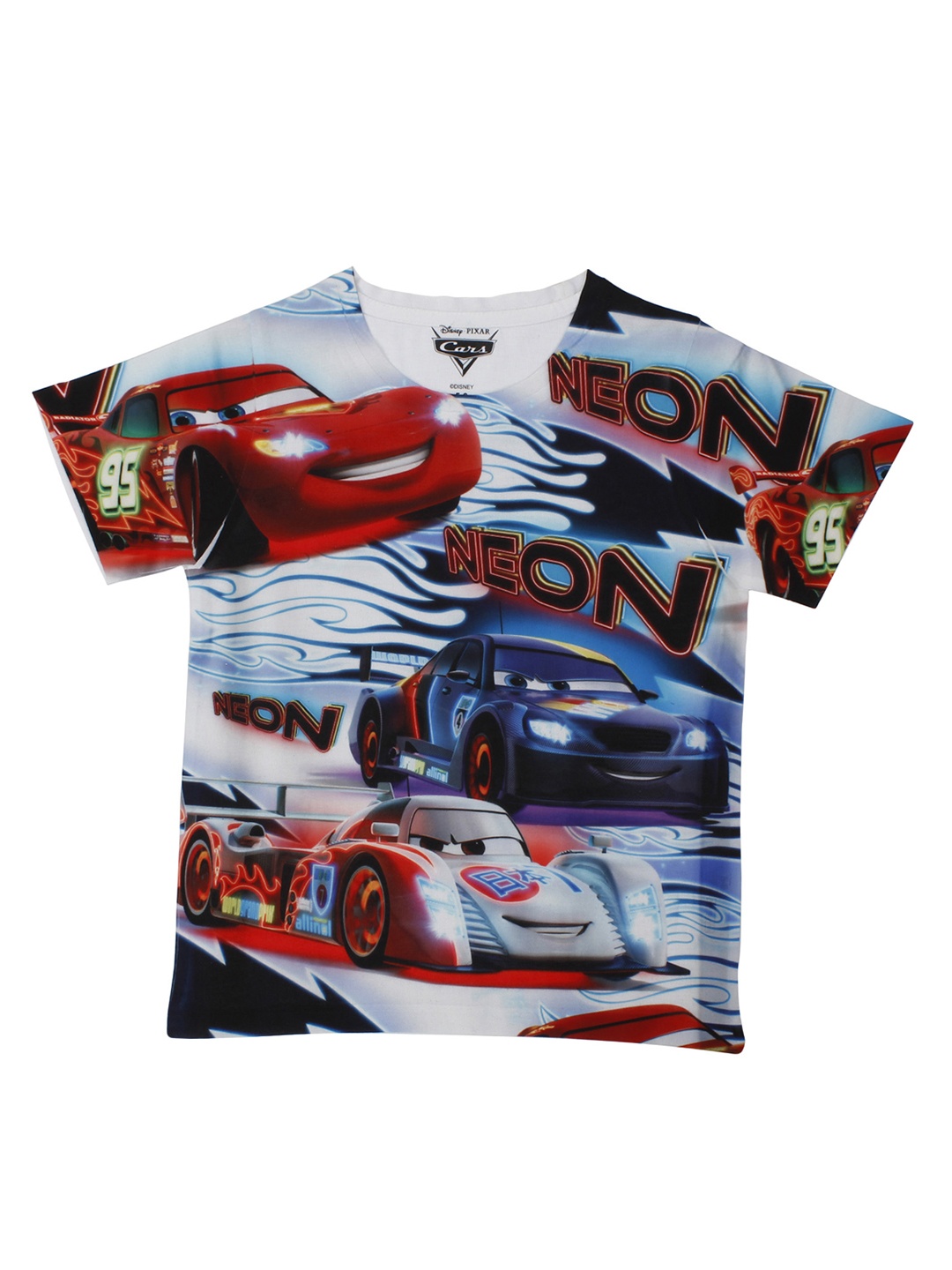 

Disney by Wear Your Mind Boys White Printed Round Neck T-Shirt