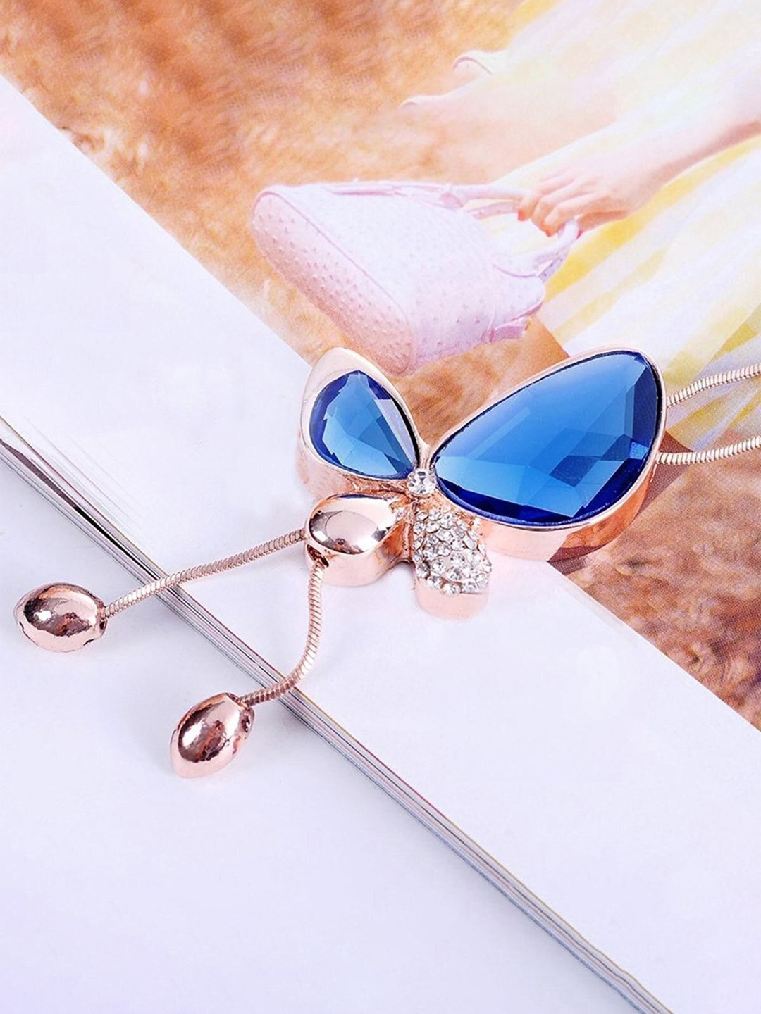 

MYKI Rose Gold-Plated Butterfly Necklace