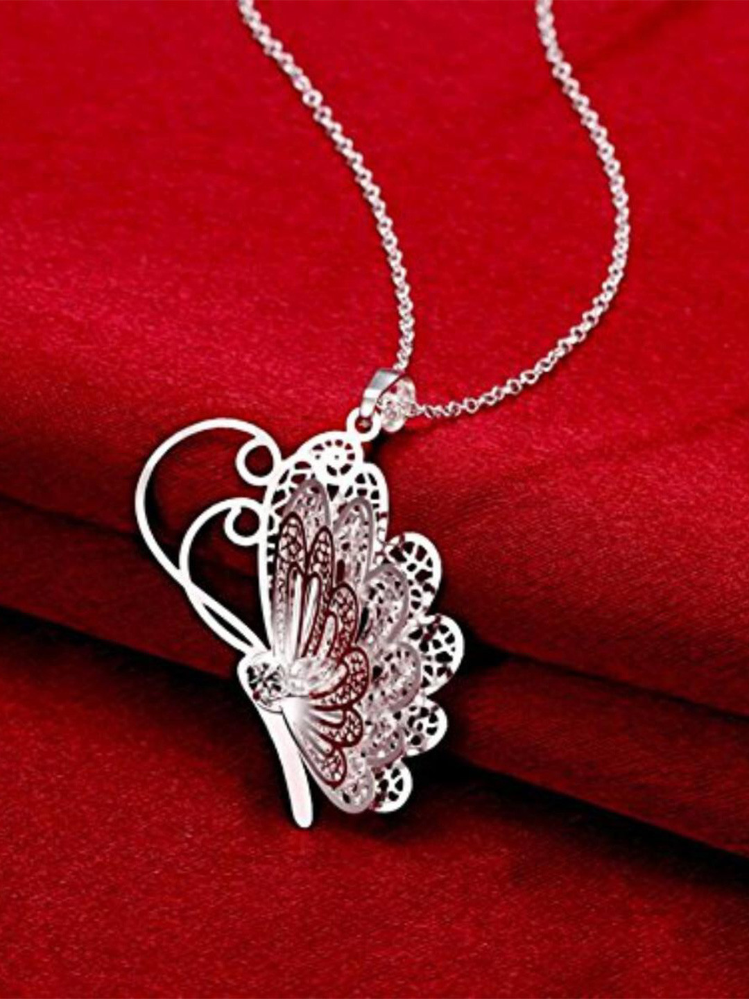 

MYKI Silver-Plated Butterfly Chain Necklace