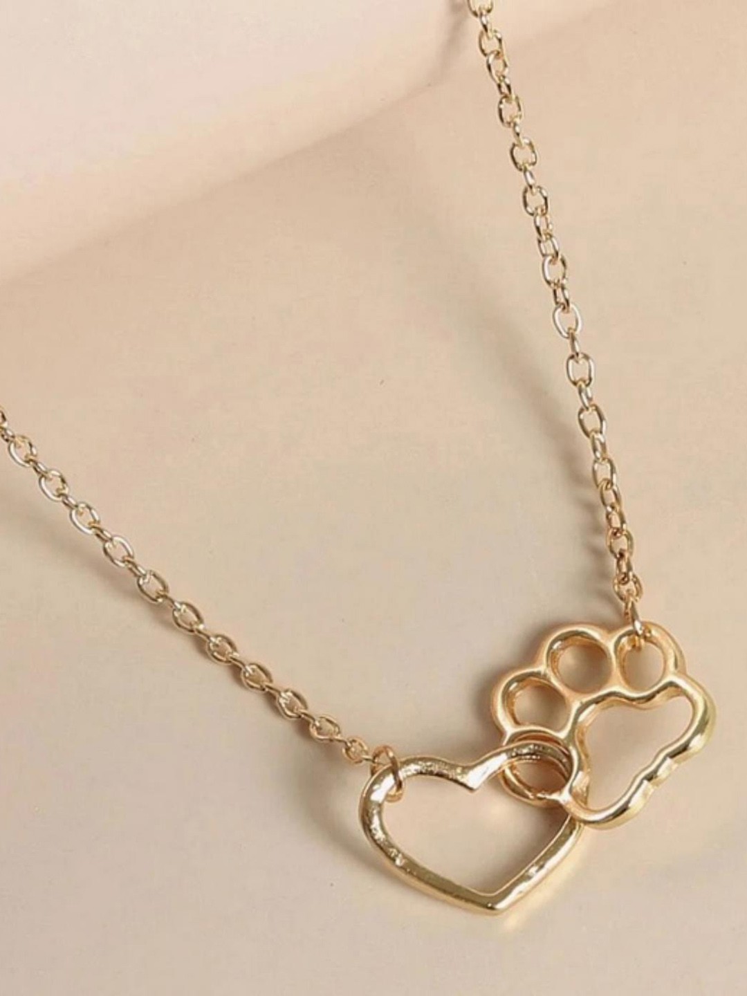 

MYKI Gold-Plated Paw Chain Pendant Chain, Rose gold