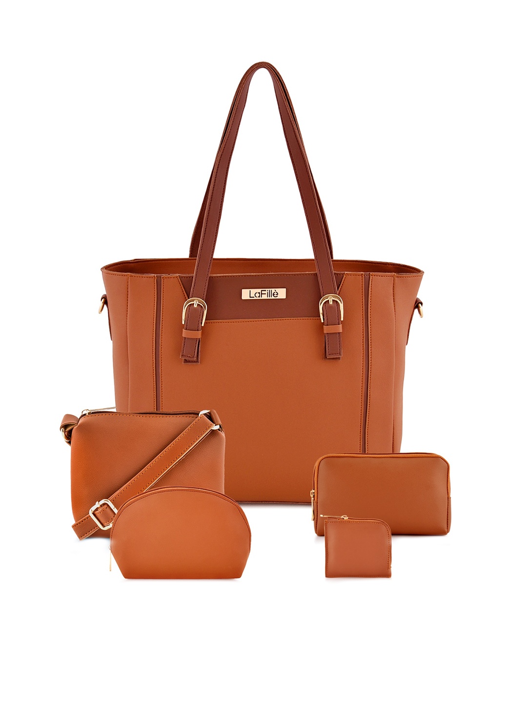 

LaFille Structured Shoulder Bag with Tasselled, Tan