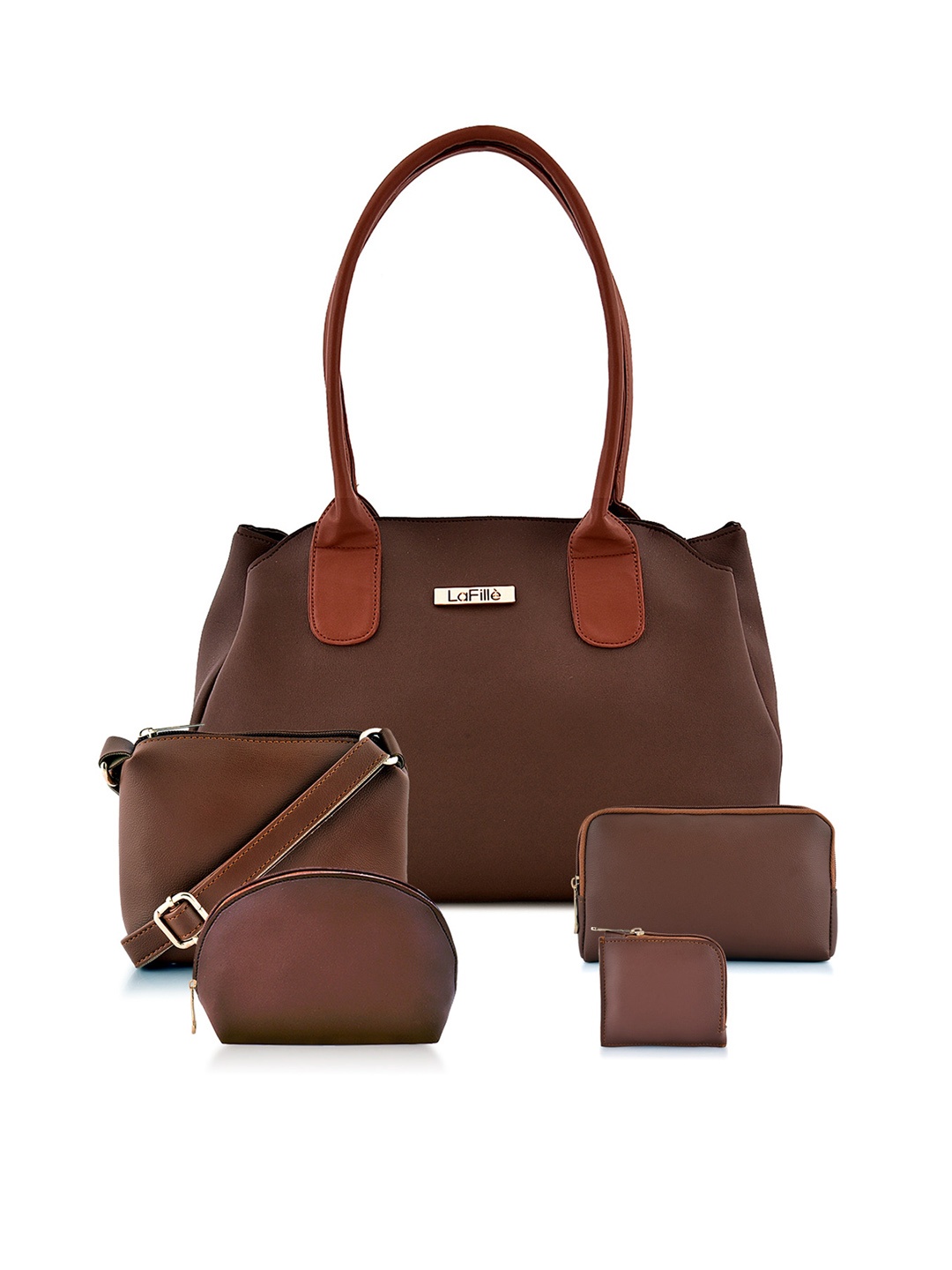 

LaFille PU Structured Handheld Bag, Brown