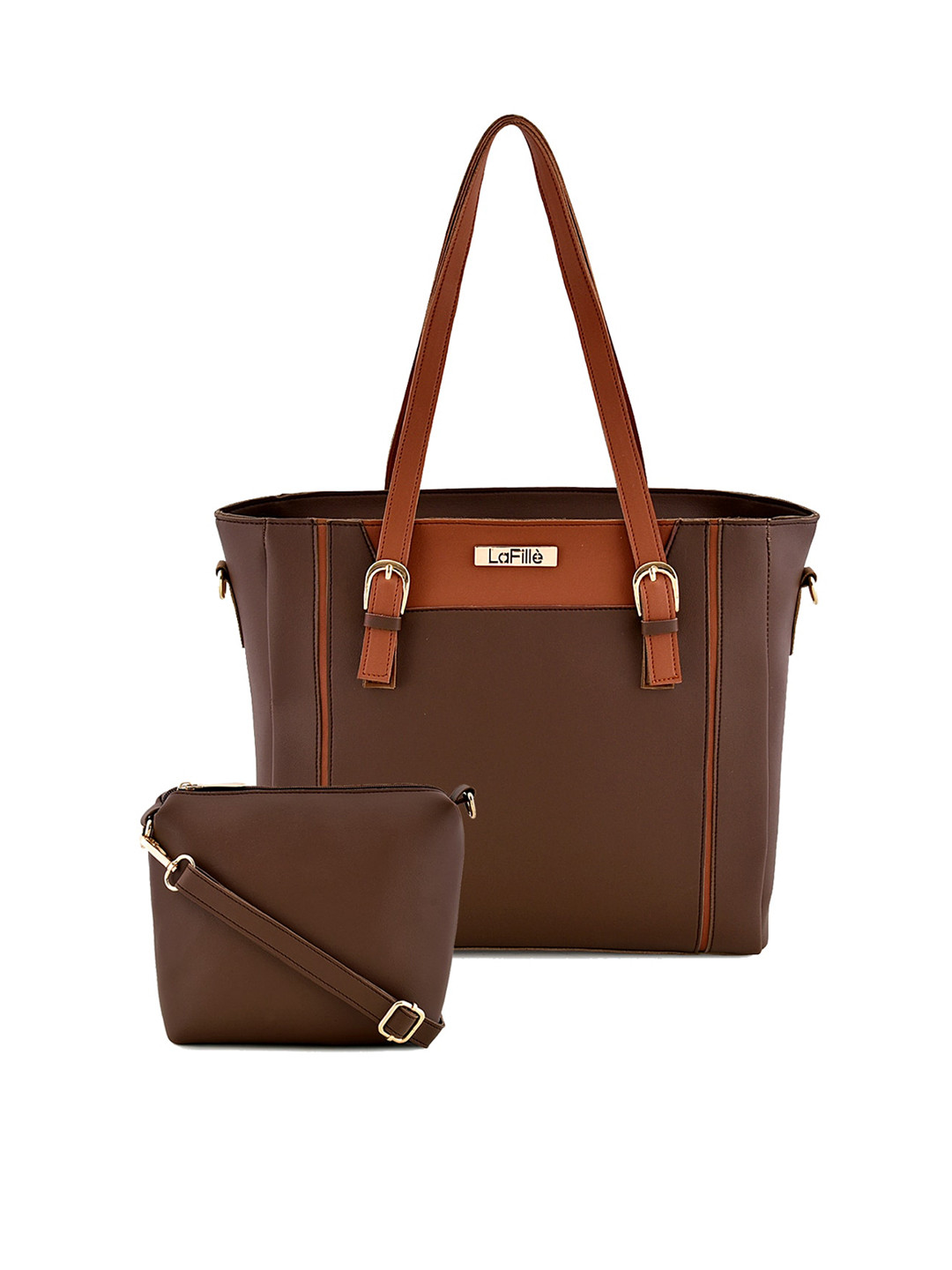 

LaFille Structured Shoulder Bag, Brown
