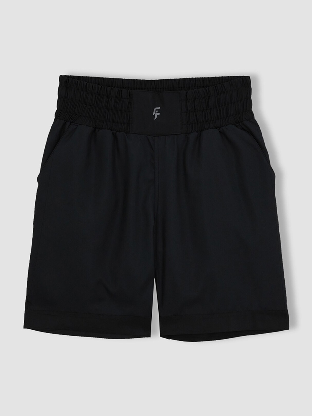 

DeFacto Men Mid-Rise Regular Shorts, Black