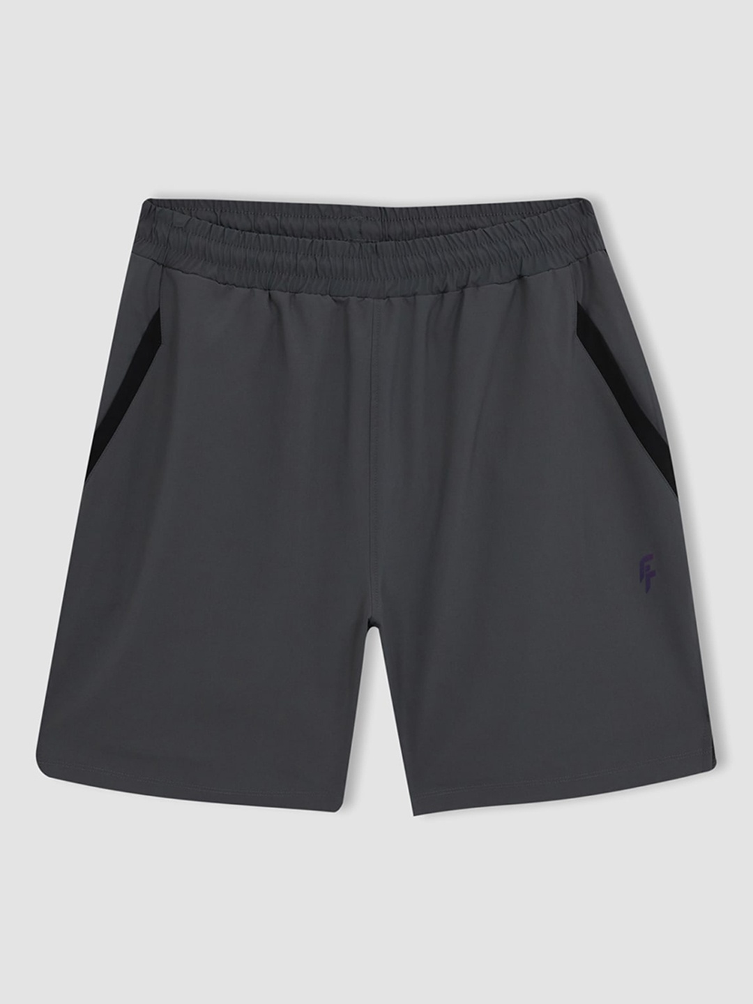 

DeFacto Men Mid Rise Slim Fit Sports Shorts, Grey
