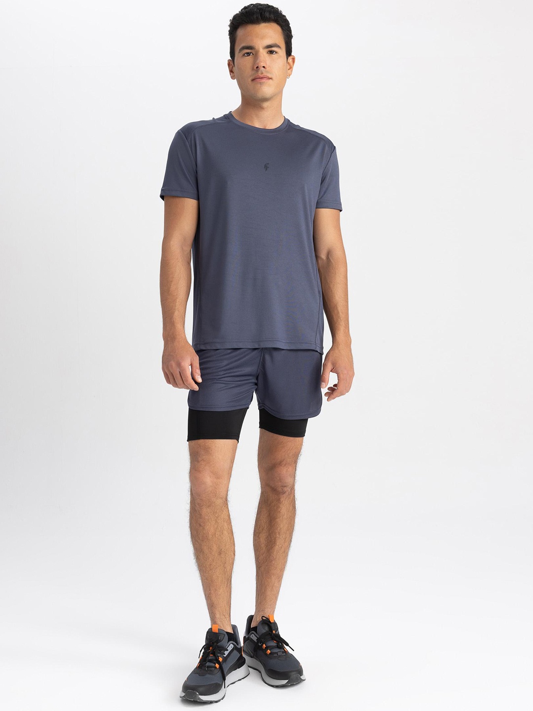 

DeFacto Men Slim Fit Sports Shorts, Blue