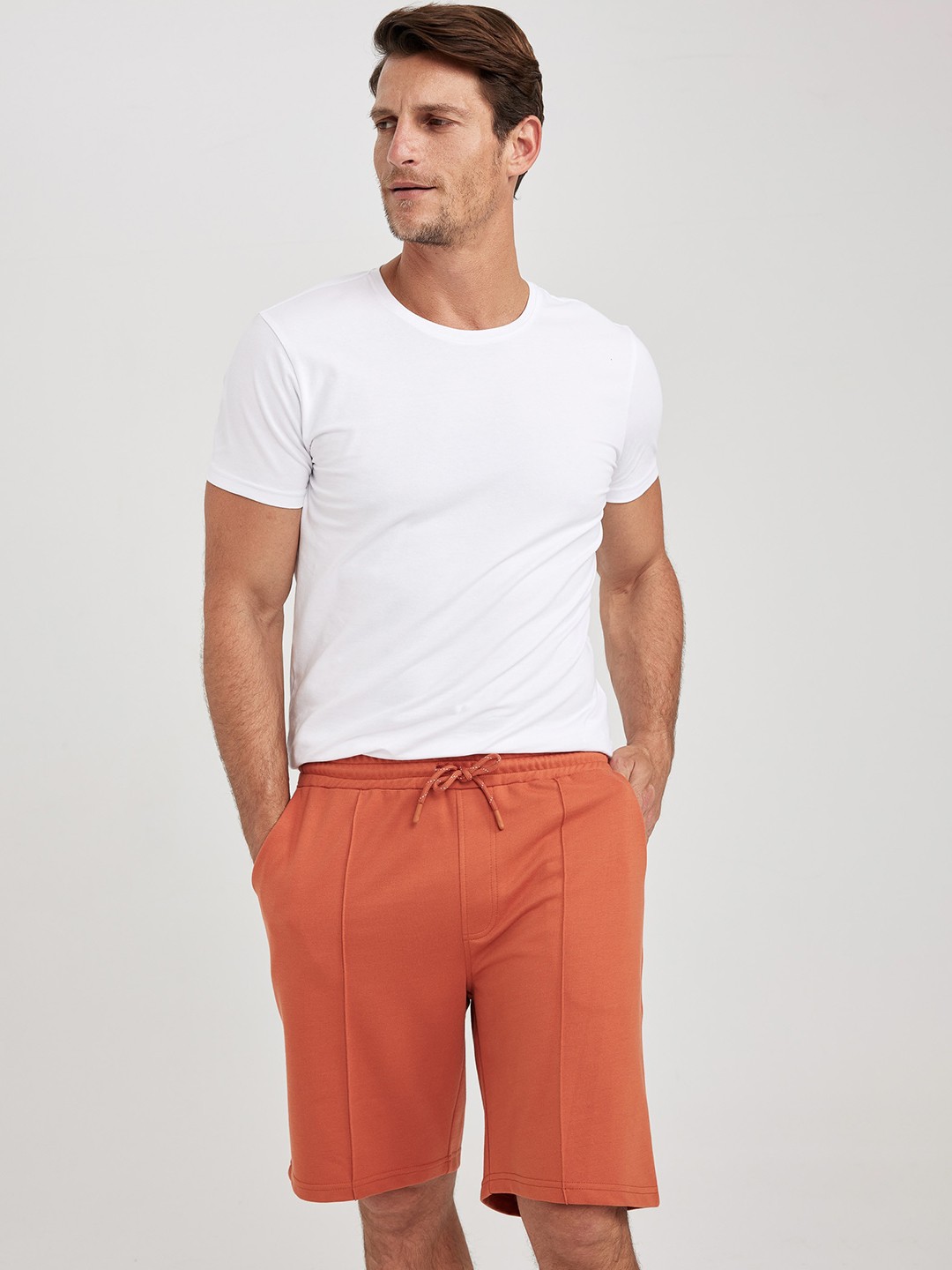 

DeFacto Men Slim Fit Shorts, Orange