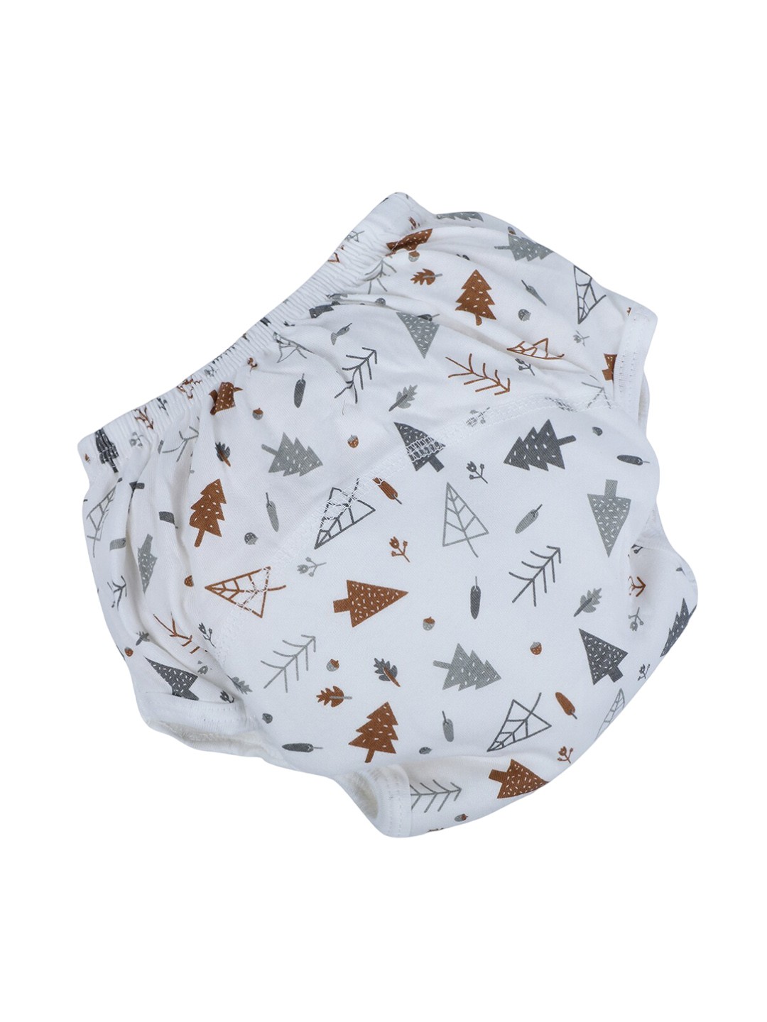

Baby Moo Printed Breathable Reusable Eco Friendly Pure Cotton Cloth Diaper, White