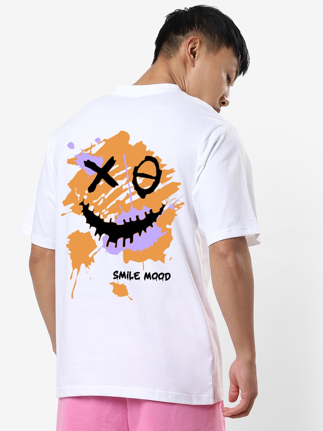 

STATUS MANTRA Graphic Printed Pure Cotton T-shirt, White