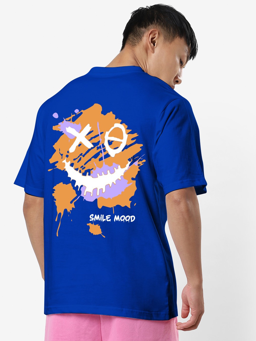 

STATUS MANTRA Graphic Printed Pure Cotton T-shirt, Blue