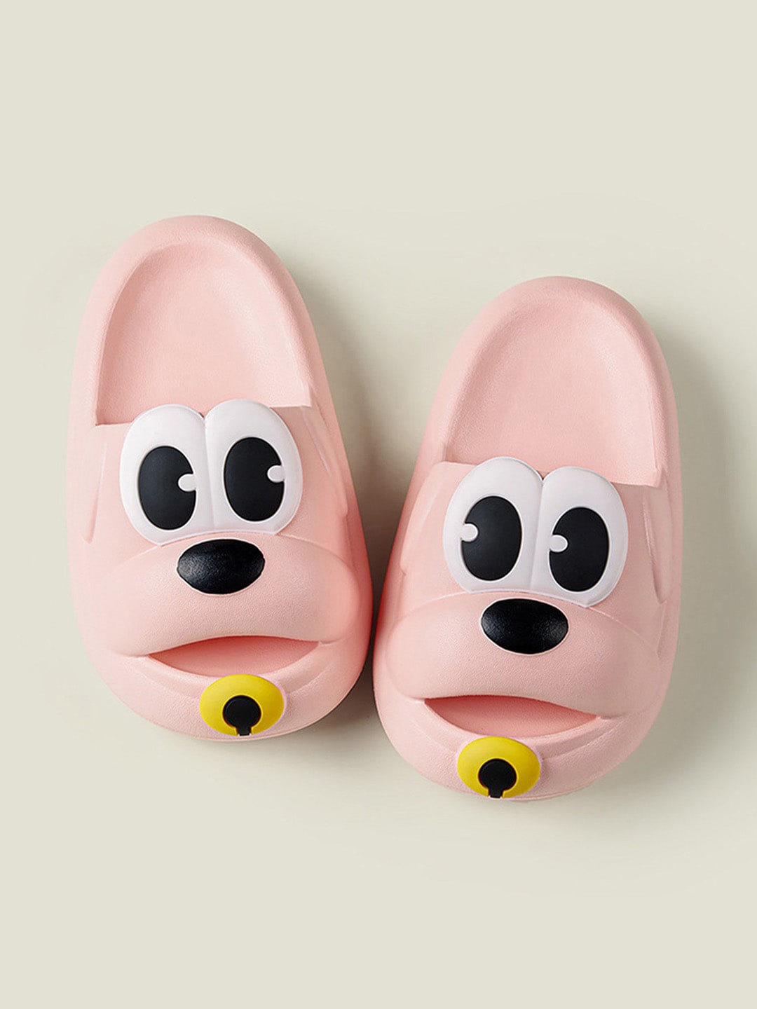 

Baby Moo Kids Dog Applique Waterproof Soft Anti-Skid Sliders, Pink