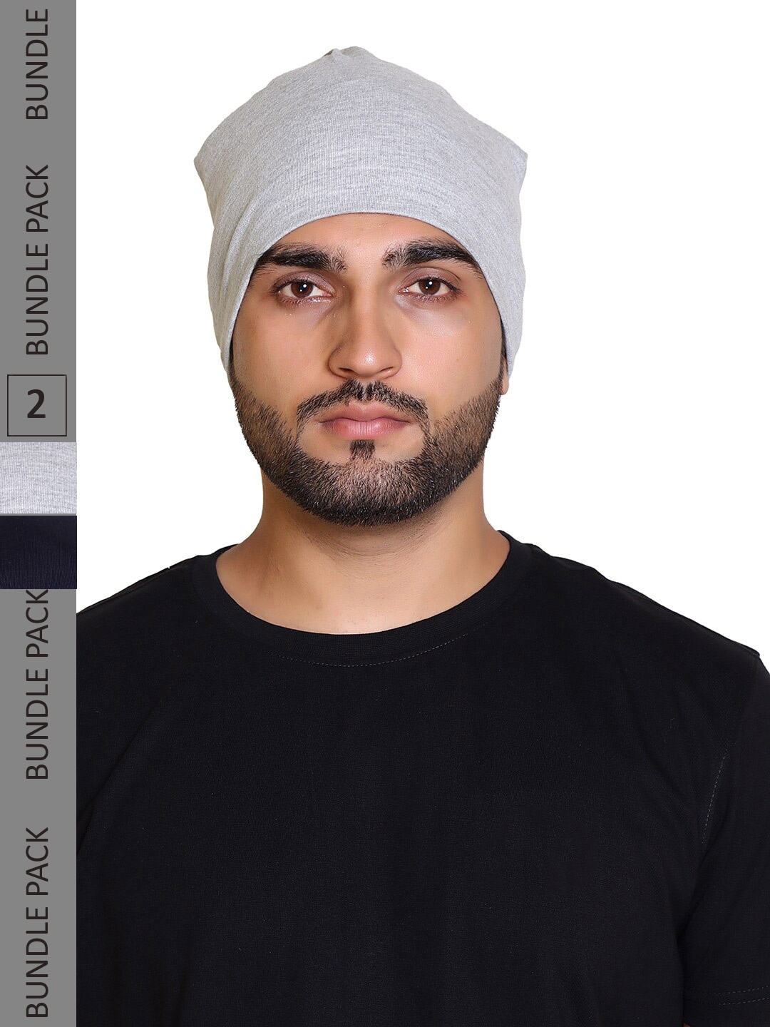 

Gajraj Unisex Pack of 2 Cotton Beanie, Navy blue