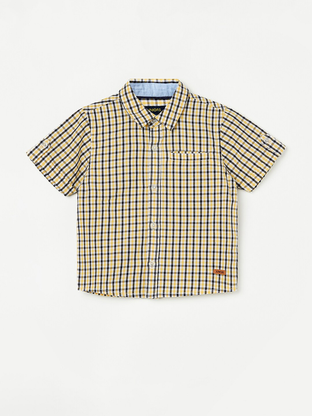 

Juniors by Lifestyle Boys Checked Casual Pure Cotton Shirt, Yellow